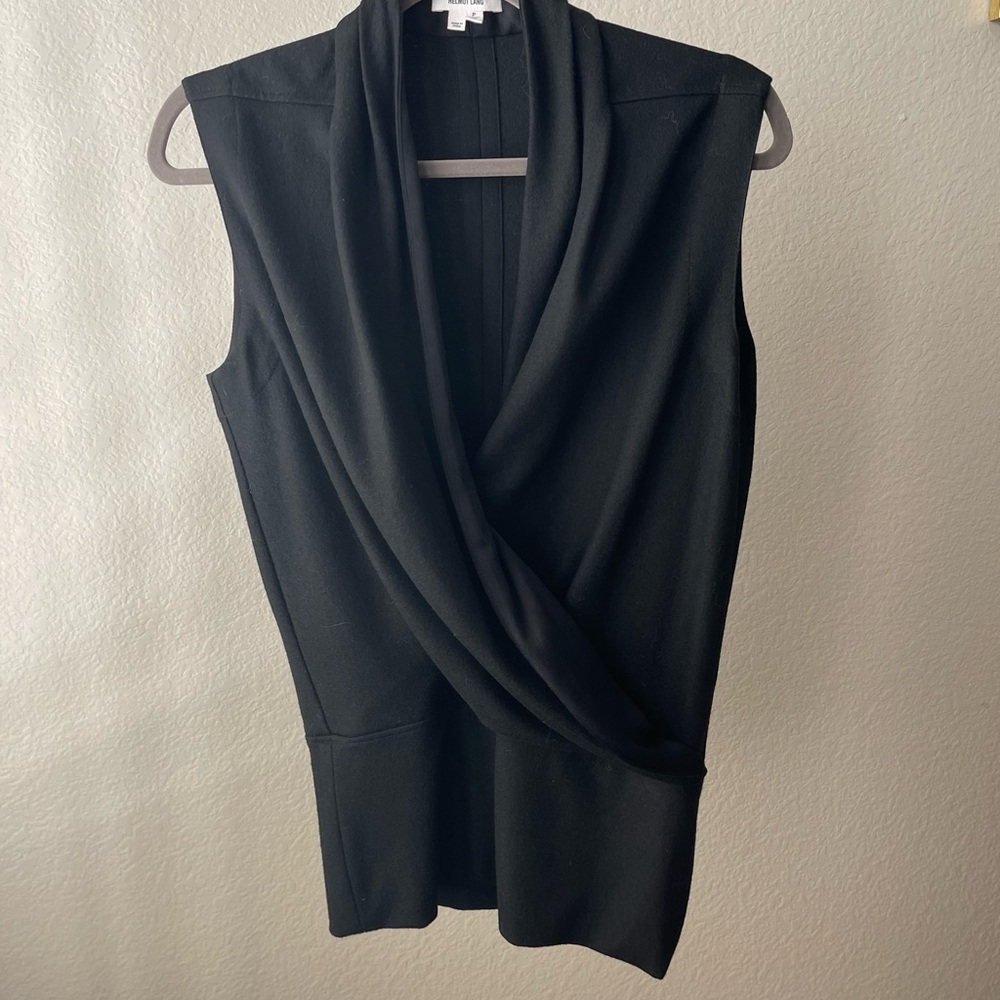 Black Sleeveless Drape Top - Picture 8 of 8